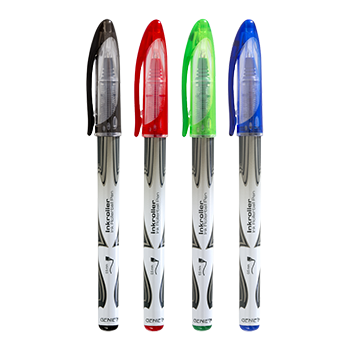 Tintenroller farbig fortiert
12er Pack Inhalt: 4x Schwarz, 4x blau, 2x rot und 2x grün
