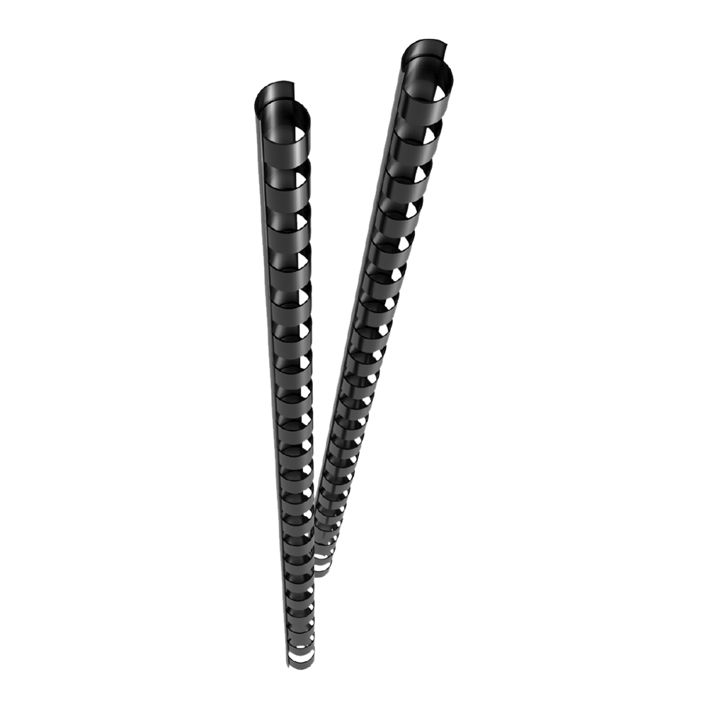 Plastikbinderücken (DIN A4, 6 mm, 25 Blatt) 50 Stück schwarz