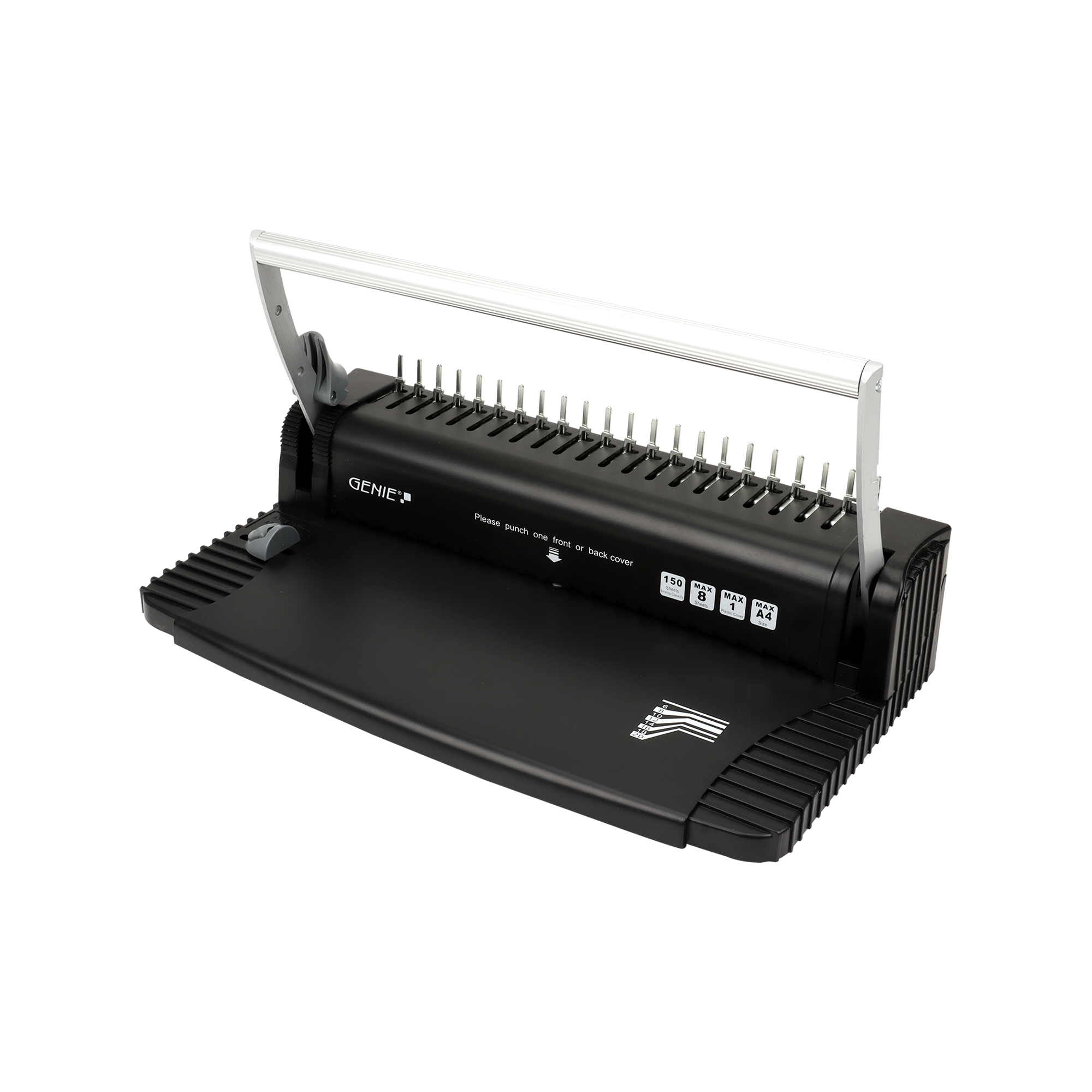 Spiral binding machine, including 20 pieces plastic binders