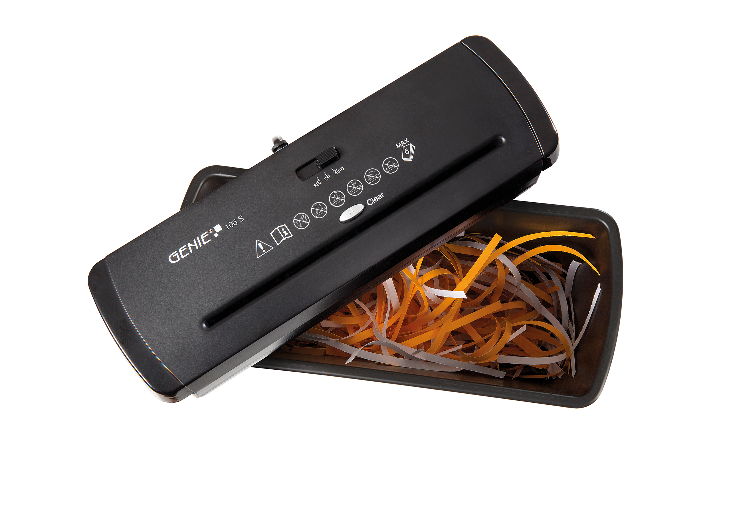 Papershredder, 6 sheets strip cut