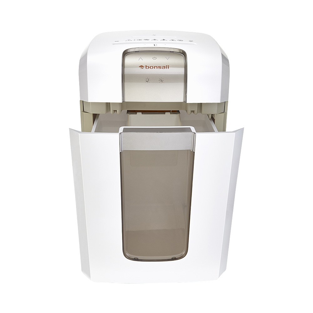 Shredders (5 sheets, super micro cut, 4 hours continuous operation, circa 10.000 sheets) silver / white