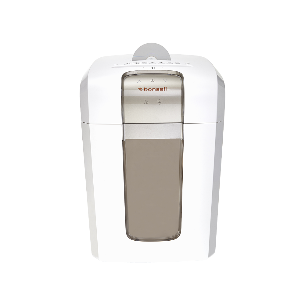 Shredders (5 sheets, super micro cut, 4 hours continuous operation, circa 10.000 sheets) silver / white