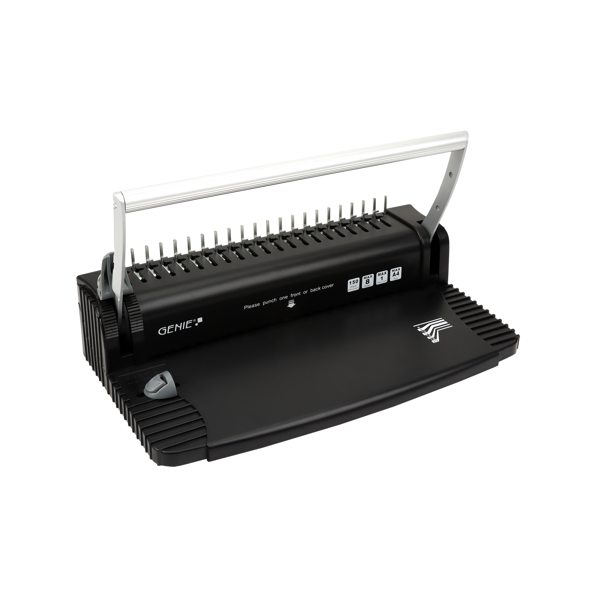Spiral binding machine, including 20 pieces plastic binders