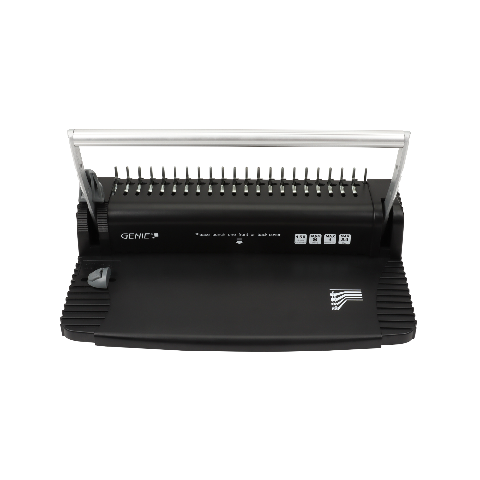 Spiral binding machine, including 20 pieces plastic binders