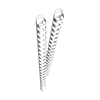 Plastikbinderücken (DIN A4, 10 mm, 65 Blatt) 25 Stück weiß
