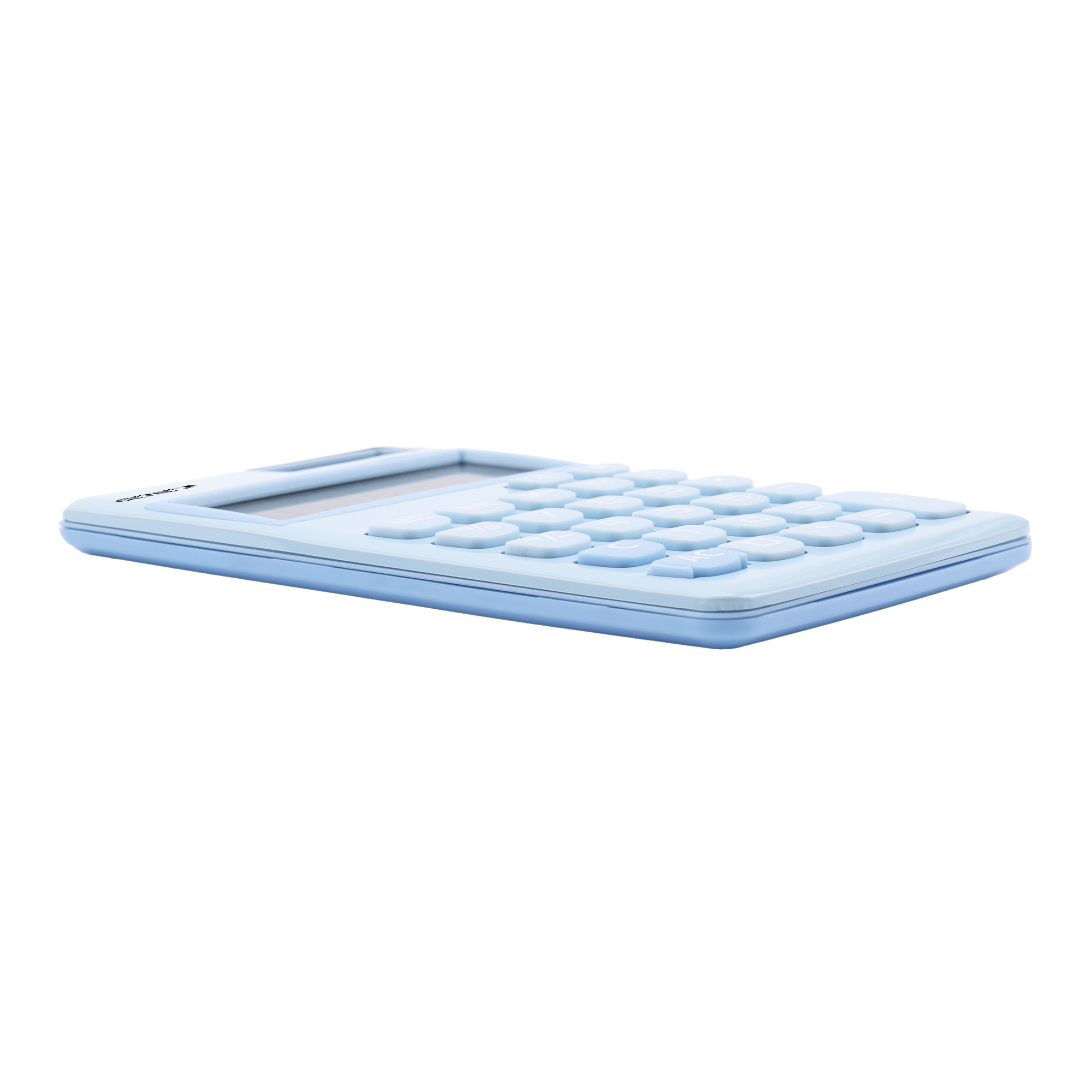 12-stelliger Taschenrechner mit Dual-Power (Solar und Batterie) blau