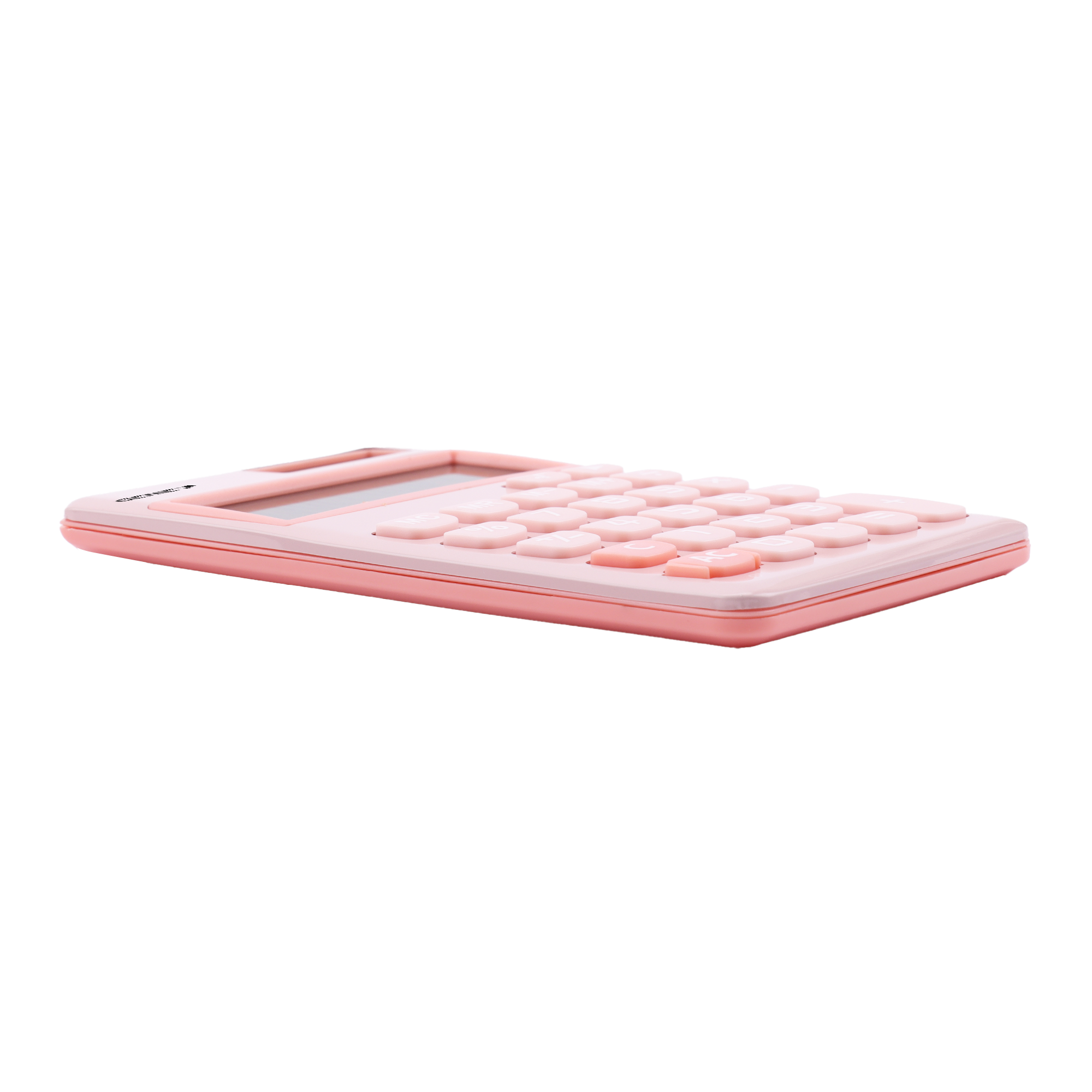 12-stelliger Taschenrechner mit Dual-Power (Solar und Batterie) pink