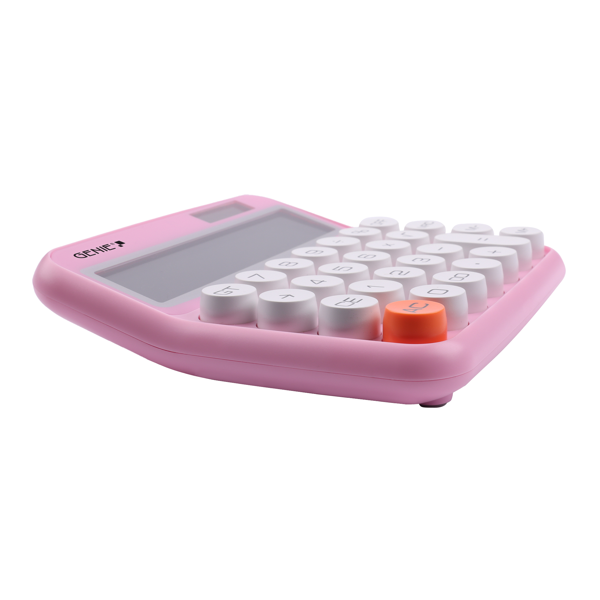 12-stelliger Tischrechner mit Dual-Power (Solar und Batterie) pink